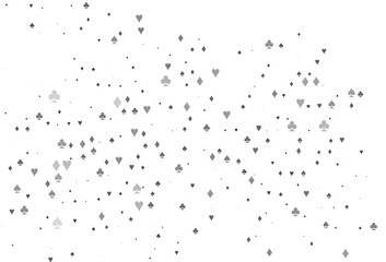 Light Silver, Gray vector cover with symbols of gamble.