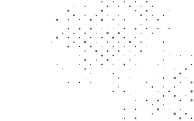 Light Silver, Gray vector pattern with spheres. Blurred decorative design in abstract style with bubbles. Template for your brand book.