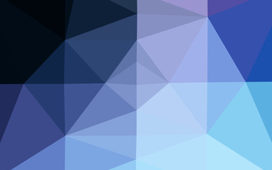 Dark BLUE vector shining triangular background. Colorful illustration in abstract style with gradient. The best triangular design for your business.