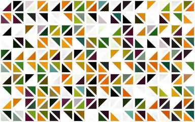 Light Multicolor, Rainbow vector seamless background with triangles. Decorative design in abstract style with triangles. Pattern for trendy fabric, wallpapers.