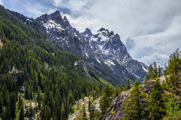 Grand Tetons Peak as seen from the Inspiration Point © Stephen