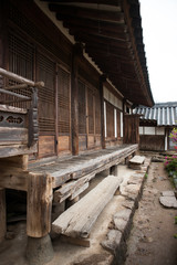Fototapeta na wymiar Unjoru Pavilion is a traditional Korean house in Gurye-gun, Korea.