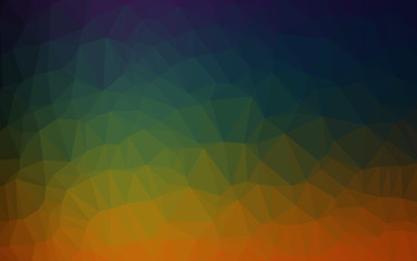 Dark Multicolor, Rainbow vector polygonal pattern. Brand new colorful illustration in with gradient. Polygonal design for your web site.