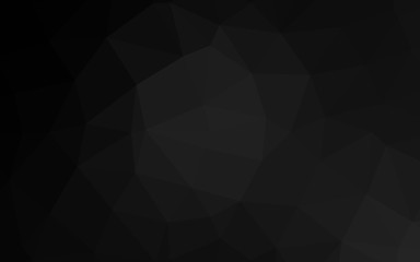 Dark Silver, Gray vector triangle mosaic cover. Creative illustration in halftone style with gradient. New texture for your design.