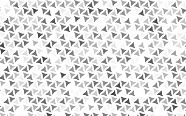 Light Silver, Gray vector seamless texture in triangular style. Glitter abstract illustration with triangular shapes. Trendy design for wallpaper, fabric makers.