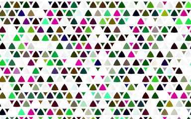 Light Multicolor, Rainbow vector seamless background with triangles. Decorative design in abstract style with triangles. Pattern for design of window blinds, curtains.