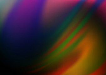 Dark Multicolor, Rainbow vector abstract template. Colorful illustration in abstract style with gradient. The blurred design can be used for your web site.