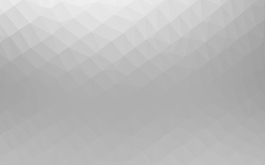 Light Silver, Gray vector triangle mosaic texture. A vague abstract illustration with gradient. Brand new style for your business design.