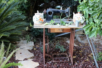 old agricultural machinery stands in a museum in northern Israel