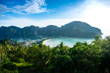 beautiful bay view on phi phi don viewpoint thailand