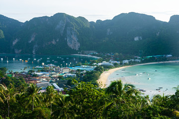 beautiful bay view on phi phi don viewpoint thailand