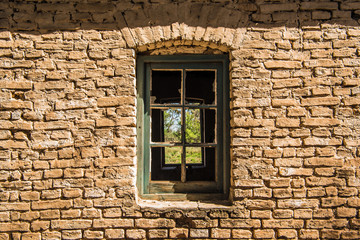 window on brick wall