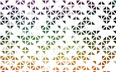Fototapeta na wymiar Light Multicolor, Rainbow vector seamless texture in triangular style. Illustration with set of colorful triangles. Pattern for design of window blinds, curtains.