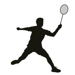 Badminton Player Silhouette