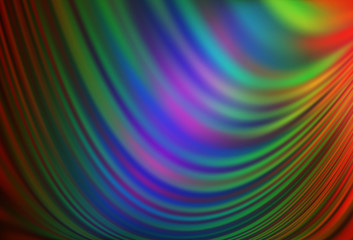 Dark Multicolor, Rainbow vector background with bubble shapes.