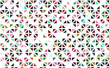 Light Multicolor, Rainbow vector seamless texture in triangular style. Modern abstract illustration with colorful triangles. Trendy design for wallpaper, fabric makers.