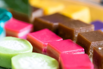 colorful Malaysian sweet cuisine