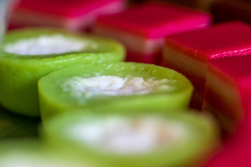 colorful Malaysian sweet cuisine