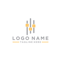 Simple music headphones vector logo icon sign design template