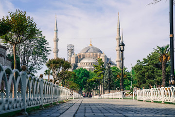 Fototapeta na wymiar blue mosque sultan ahmed, Istanbul Turkey
