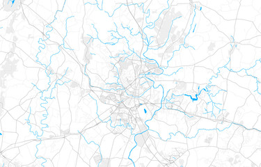 Rich detailed vector map of Frederick, Maryland, USA