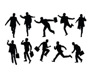 Busy Businessman Activity Silhouettes, art vector design