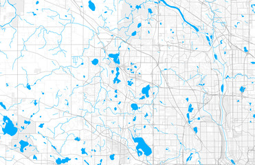 Rich detailed vector map of Maple Grove, Minnesota, USA