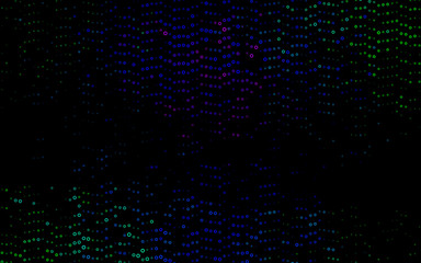 Dark Multicolor, Rainbow vector template with circles. Modern abstract illustration with colorful water drops. Pattern of water, rain drops.