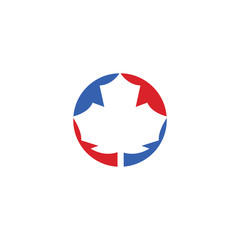 Stylized Autumn Maple Leaf Foliage logo