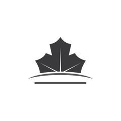 Stylized Autumn Maple Leaf Foliage logo