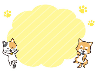 犬と猫と吹き出し