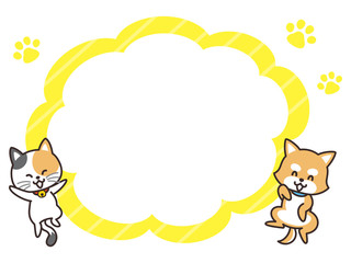 犬と猫と吹き出し