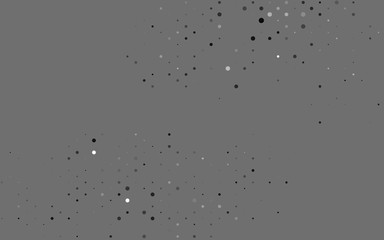 Light Silver, Gray vector background with bubbles. Glitter abstract illustration with blurred drops of rain. Pattern for beautiful websites.