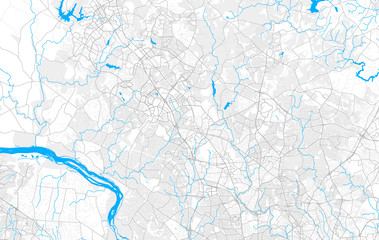 Rich detailed vector map of Rockville, Maryland, USA