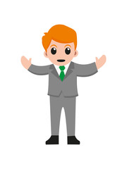 Business man cartoon character. vector illustration