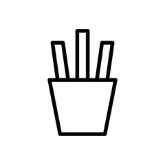 French Fries potatoes icon vector design template