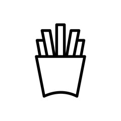 French Fries potatoes icon vector design template