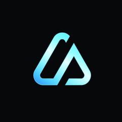 letter as modern logo vector download