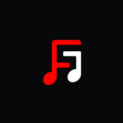 letter fg flat logo vector download