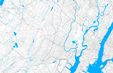 Fototapeta premium Rich detailed vector map of East Orange, New Jersey, USA