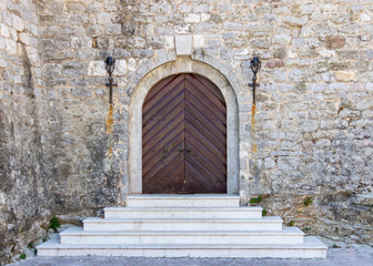 Fototapeta na wymiar Entrance to the Citadela, Old Town Budva, Montenegro