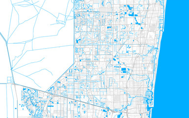 Rich detailed vector map of Jupiter, Florida, USA © Knut Hebstreit