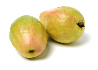 Pink guava isolated on white background