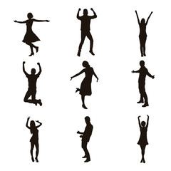 Happy People Silhouettes