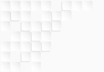 Abstract . geometric square paper white background ,light and shadow . Vector.
