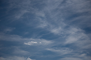 Thin light clouds in a blue sky