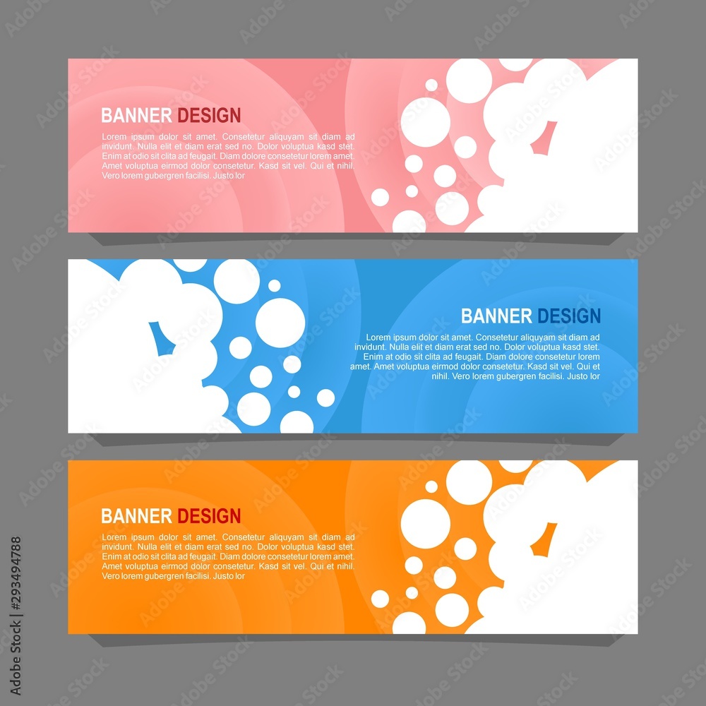 Wall mural vector abstract design banner web template.