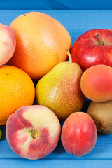 Fresh natural fruits containing nutritious vitamins for healthy lifestyles