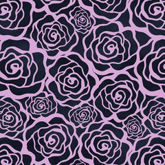 Watercolor seamless pattern with roses. Background for web pages, wedding invitations, save the date cards.