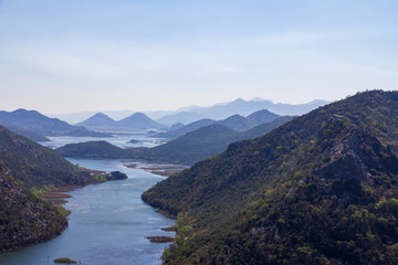 Fototapeta premium Panoramic view of Skadar Lake, Montenegro